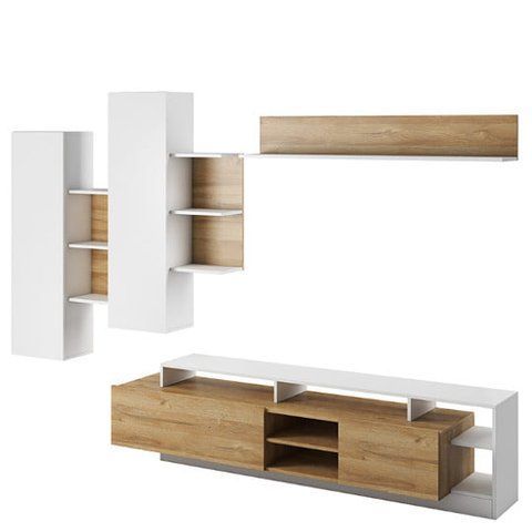Фото: Стінка у вітальню Alva Meble Laski 260x171.5x40 (ALVA_MEBLO) 075732 купити в інтернет-магазині mebishop.com.ua