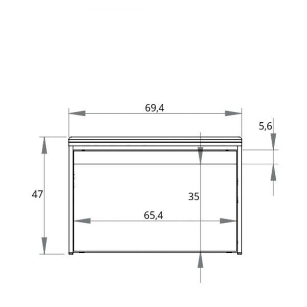 Фото: Тумба для взуття Hyga 70 ML Meble 70x47x34 (HYGA_02) 070201 купити в інтернет-магазині mebishop.com.ua