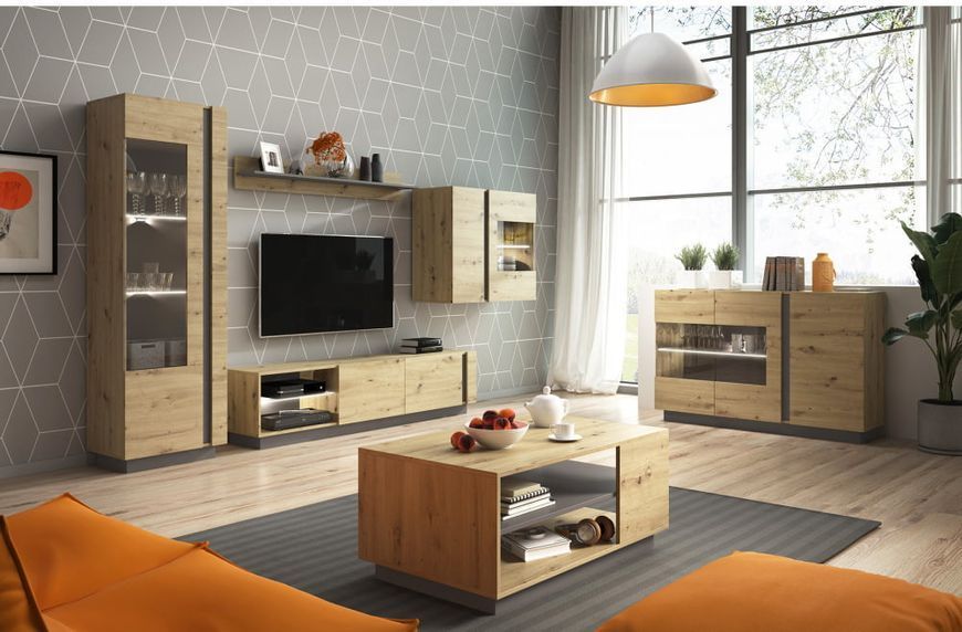 Фото: Вітрина Arco Meble Laski 60x193.5x40 (ARCO_WIT_WYSOKA_60) 075710 купити в інтернет-магазині mebishop.com.ua