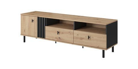Фото: Тумба RTV Madis з нішами Meble Laski 165,1x49,2x40 (MADIS_SZAF_RTV_165) 113980 купити в інтернет-магазині mebishop.com.ua