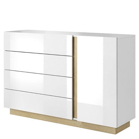 Фото: Комод Arco з 4 шухлядами та дверцятами Meble Laski 138.2x90.5x40 (ARCO_KOM_138_D4S) 075685 купити в інтернет-магазині mebishop.com.ua